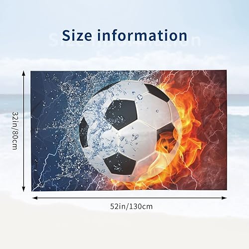 Miniatura 9 de Pelotas de fútbol toalla de baño de microfibra para deportes, niños, hombres, niñas y mujeres, extra grandes, absorbentes, ligeras, para baño,