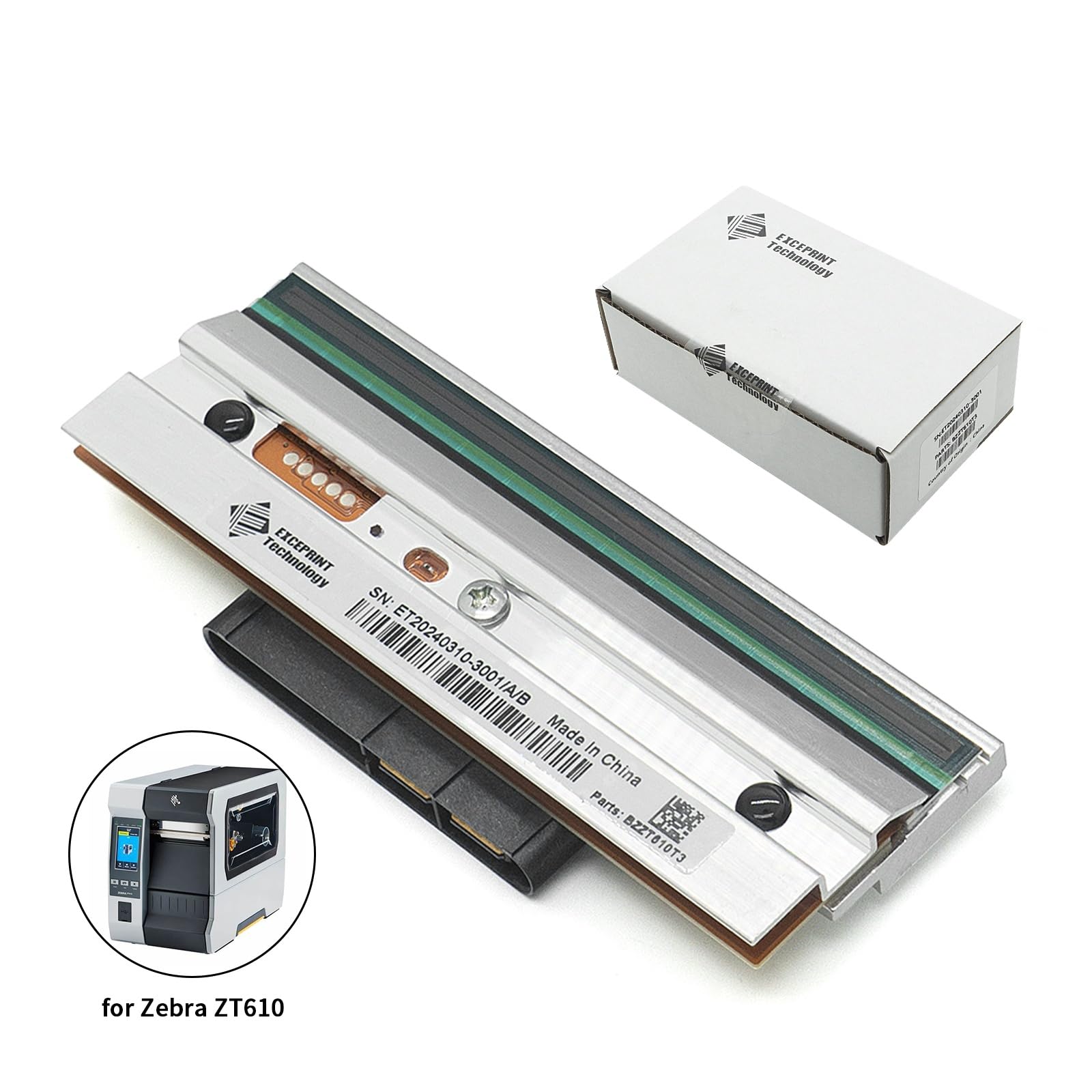 P1083320-011 New Printhead for Zebra ZT610 Thermal Barcode Label Printer 300dpi - Spare Part/Replacement Printhead Compatible with Zebra ZT610