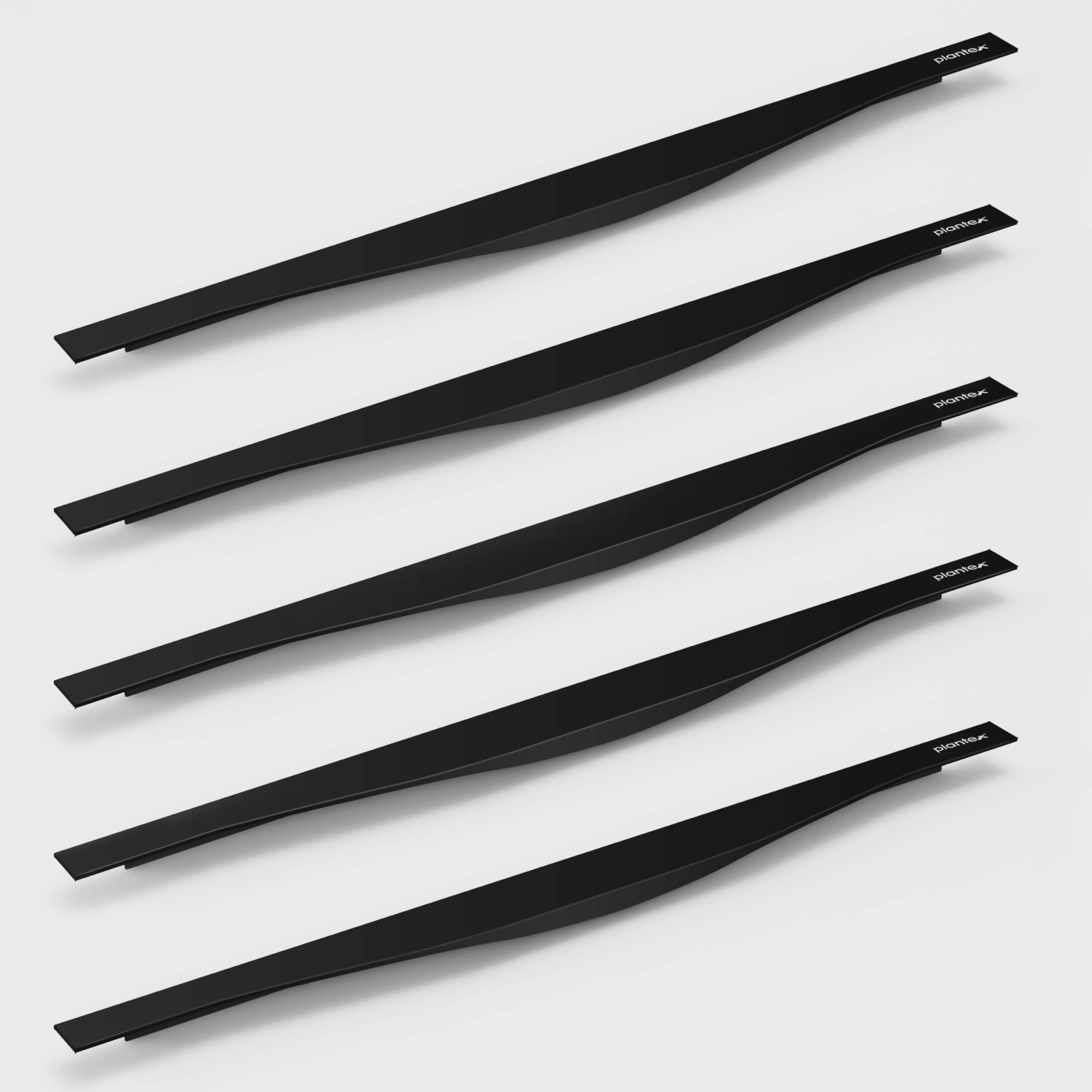 Plantex Profile Handle for Kitchen Cabinet/18 Inch Aluminium Drawer Profile Handle/Wardrobe Pull Handle for Home/Office/Hotel - Pack of 5 (Black)
