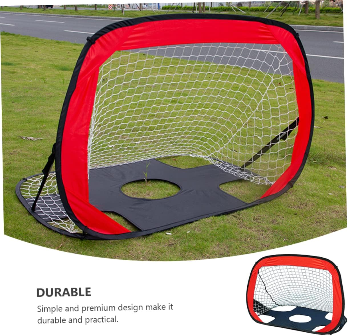 Portable Boys and Girls Soccer Goal Set Foldable Football Net Frame Lightweight Outdoor/Indoor Soccer Goal for Boys and Girls