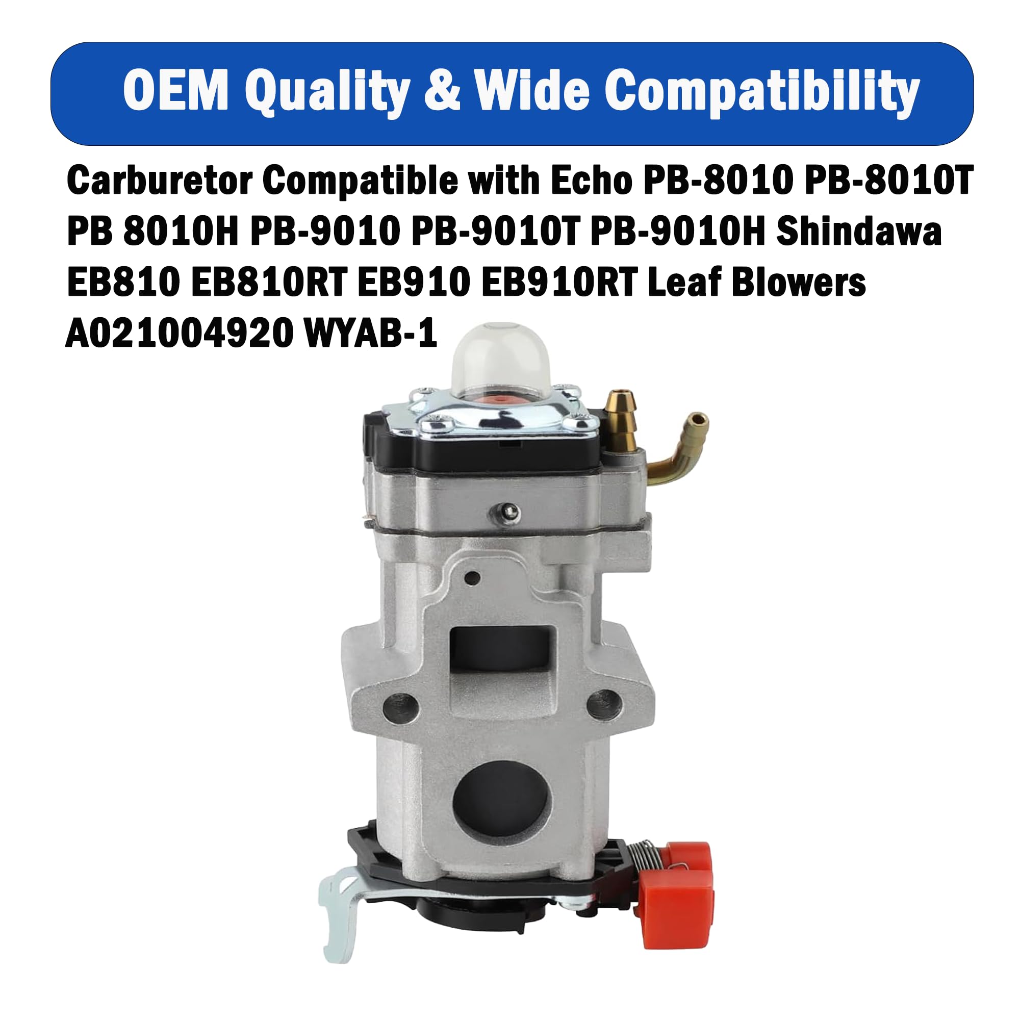 Carburatore per Echo PB-8010T PB-8010H PB-9010T PB-9010H Parti soffiatore zaino WYAB-1 Carburatore per Shindaiwa EB810RT EB810 EB910 EB910RT Soffiatore foglie con filtro aria PB8010