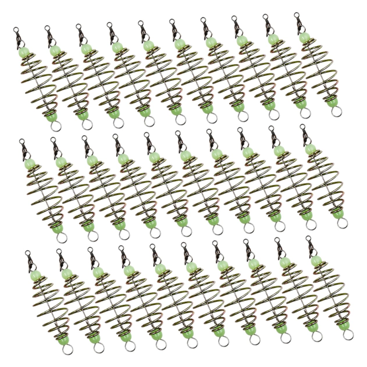 Yardwe 30pcs Luminous Fish Bait Cages for Carp Fishing Night-Glow Lure with Portable Feeder