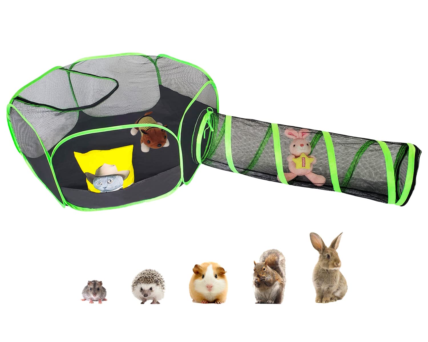 Buy HEYHOME Small Animal Playpen Guinea Pig Cage Rabbit Cage with Toy