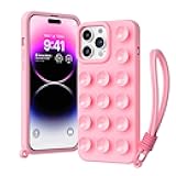 Klearlook for iPhone- 3-in-1 Suction Cup Phone Case, Built-in Strong Grip Suction Phone Mount, Hands-Free Videos & Selfies for TikTok Influencers (Pink, iPhone 16 Pro)