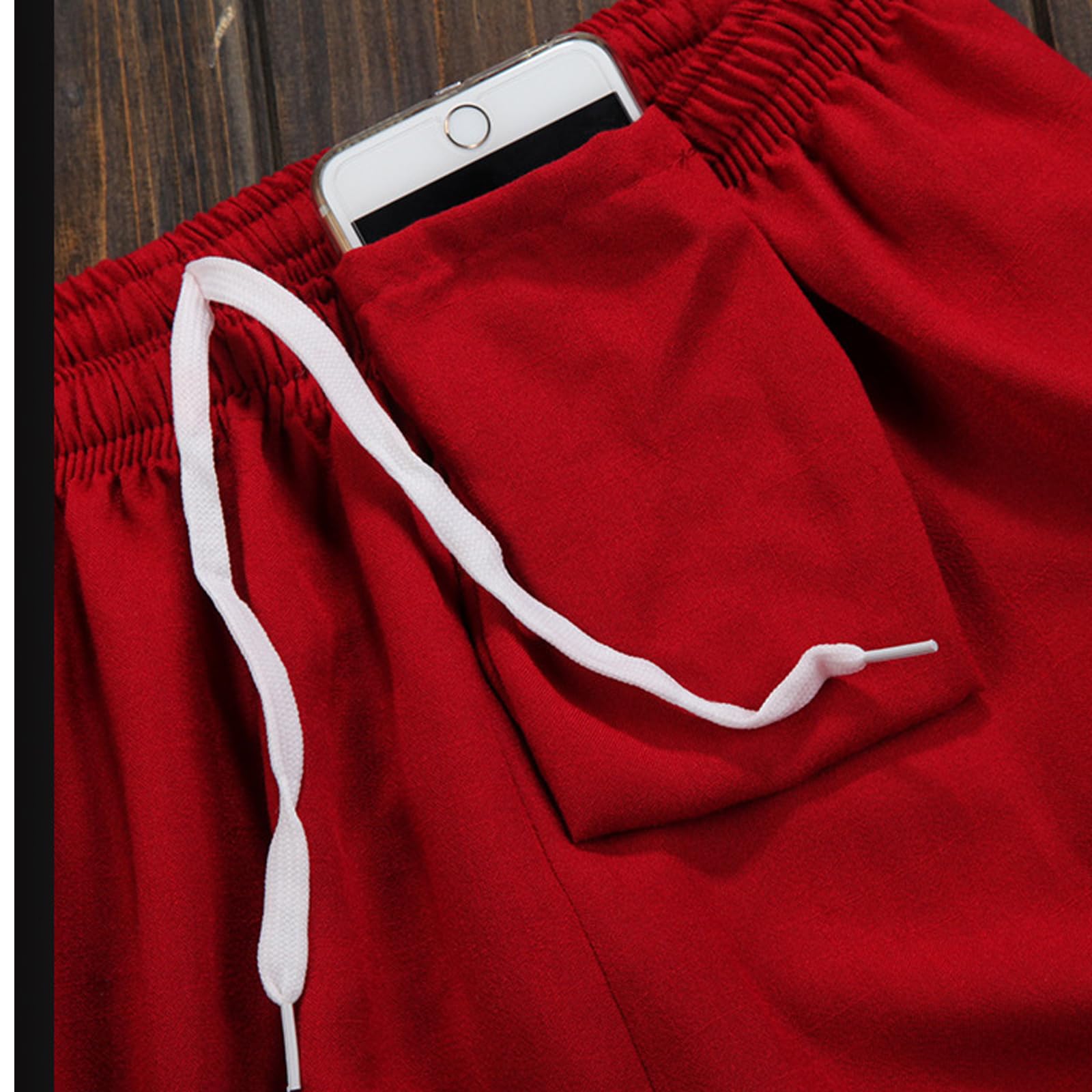 Algodón y Lino Artes Marciales Pantalones Mujeres Hombres Transpirable Kung Fu Pantalones Tai Chi Ropa Pantalones para Yoga Wing Chun con Bolsillos(Size:XL,Color:c)
