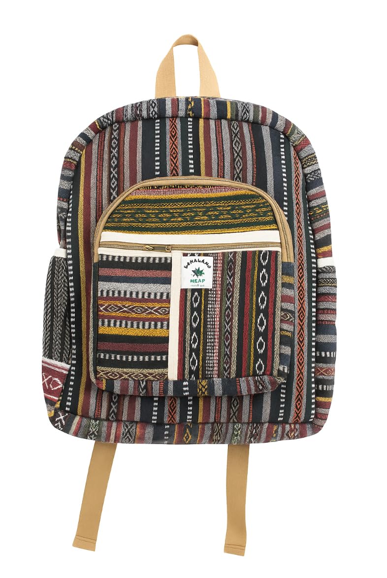 Handcrafted Himalayan Hemp Backpack | Organic, Eco-Friendly & Stylish Boho College Bag | Unisex Travel & Laptop Rucksack-picture-48