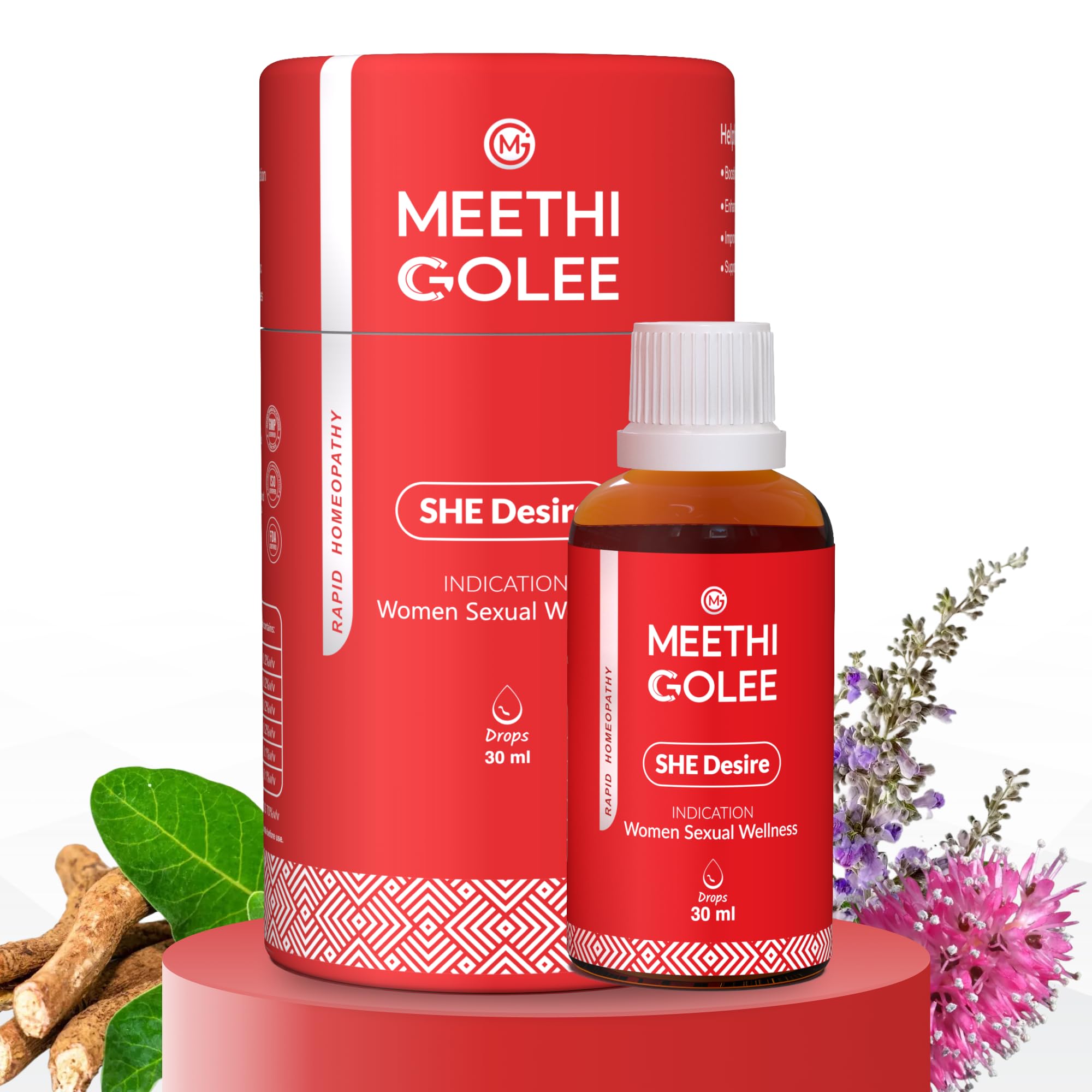 SHE Desire Women’s Vitality Booster Wellness Drops | Homeopathic Support for Hormonal Balance, Mood Stability & Stamina Boost | 30ml-image-11