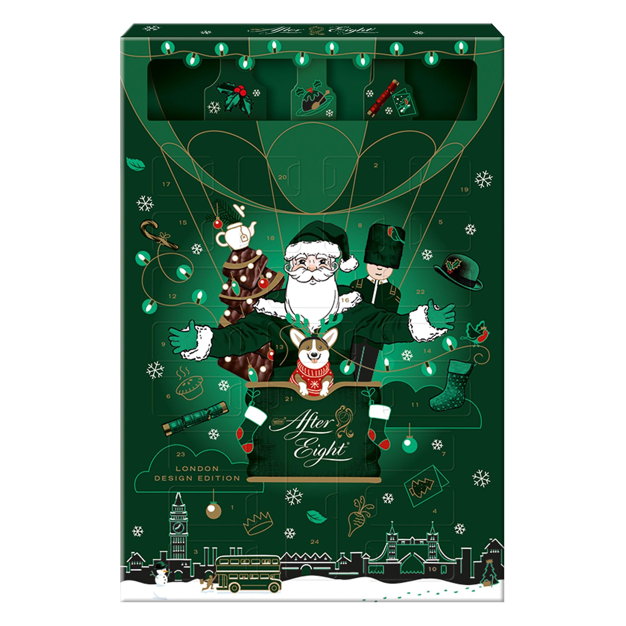 AFTER EIGHT Calendario Avvento 2025 Personaggi di Cioccolato Fondente ripieno alla Menta 199g