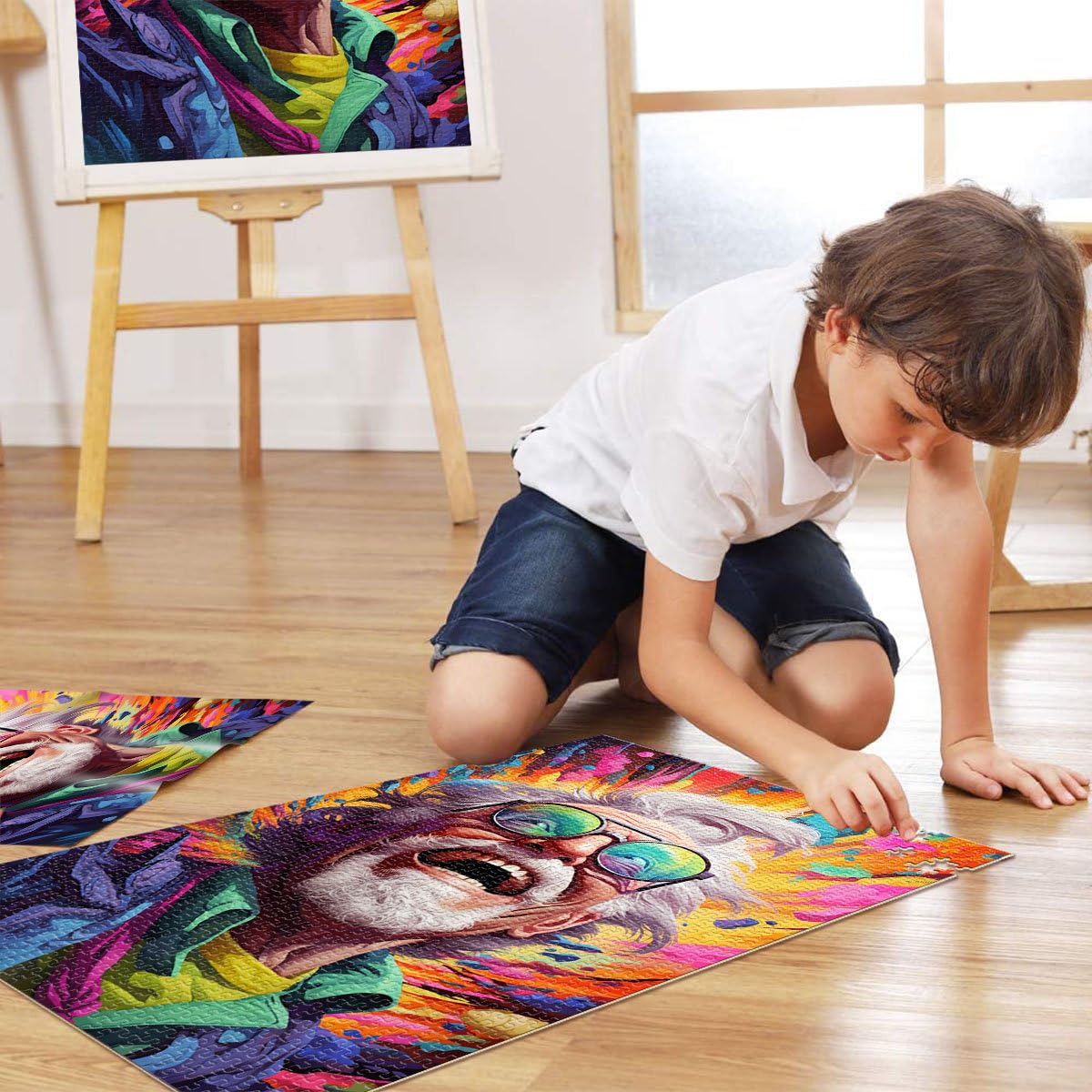 Puzzle 2000 pezzi per adulti, Gioco di Vecchio Felice, Giocattoli con pezzi completamente incastrabili di forme casuali 27,56 pollici x 39,37 pollici Adolescenti da 14 Anni e Più