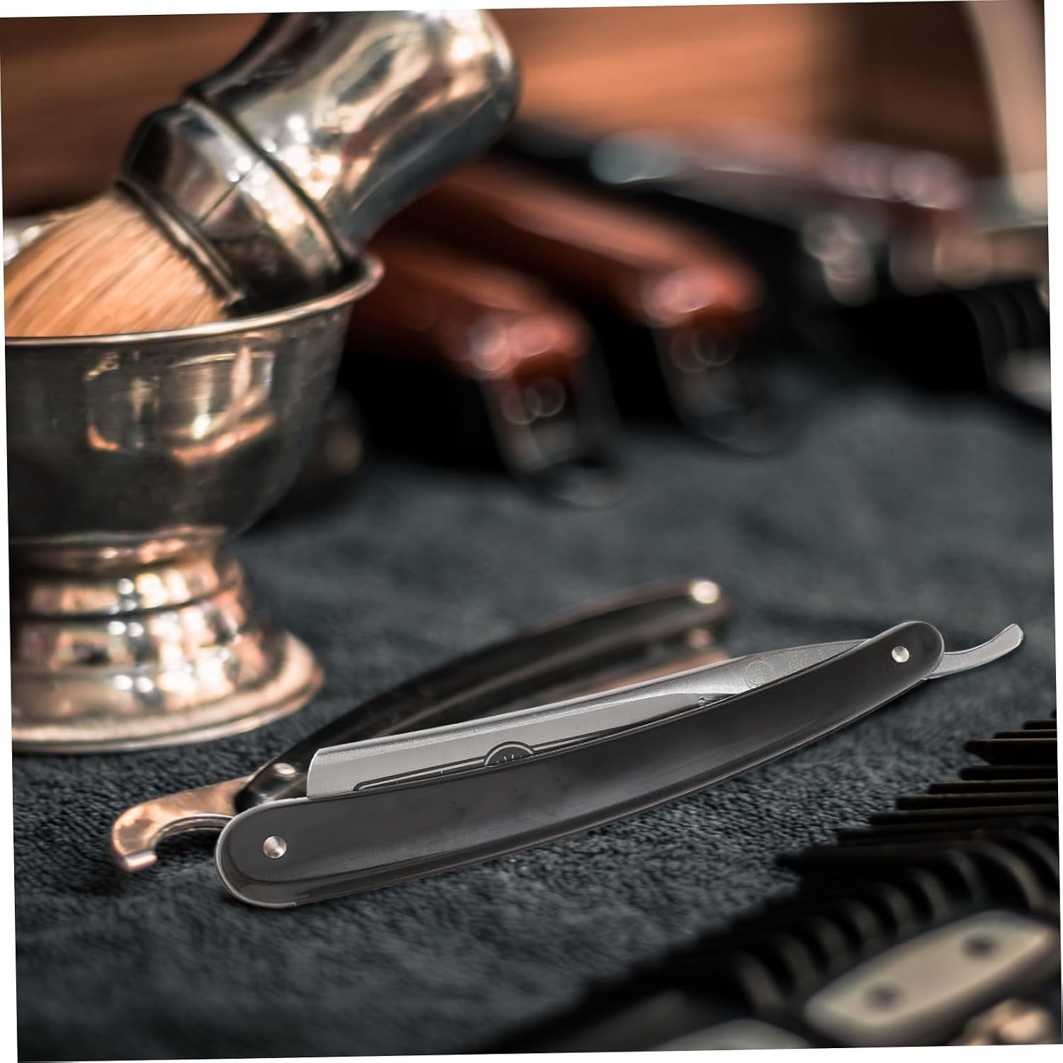 Manual Beard Razor and Hair Shaver Metal Straight Razor Vintage Style for Men Face and Head Shaving Traditional Manual Shaving Tool Style