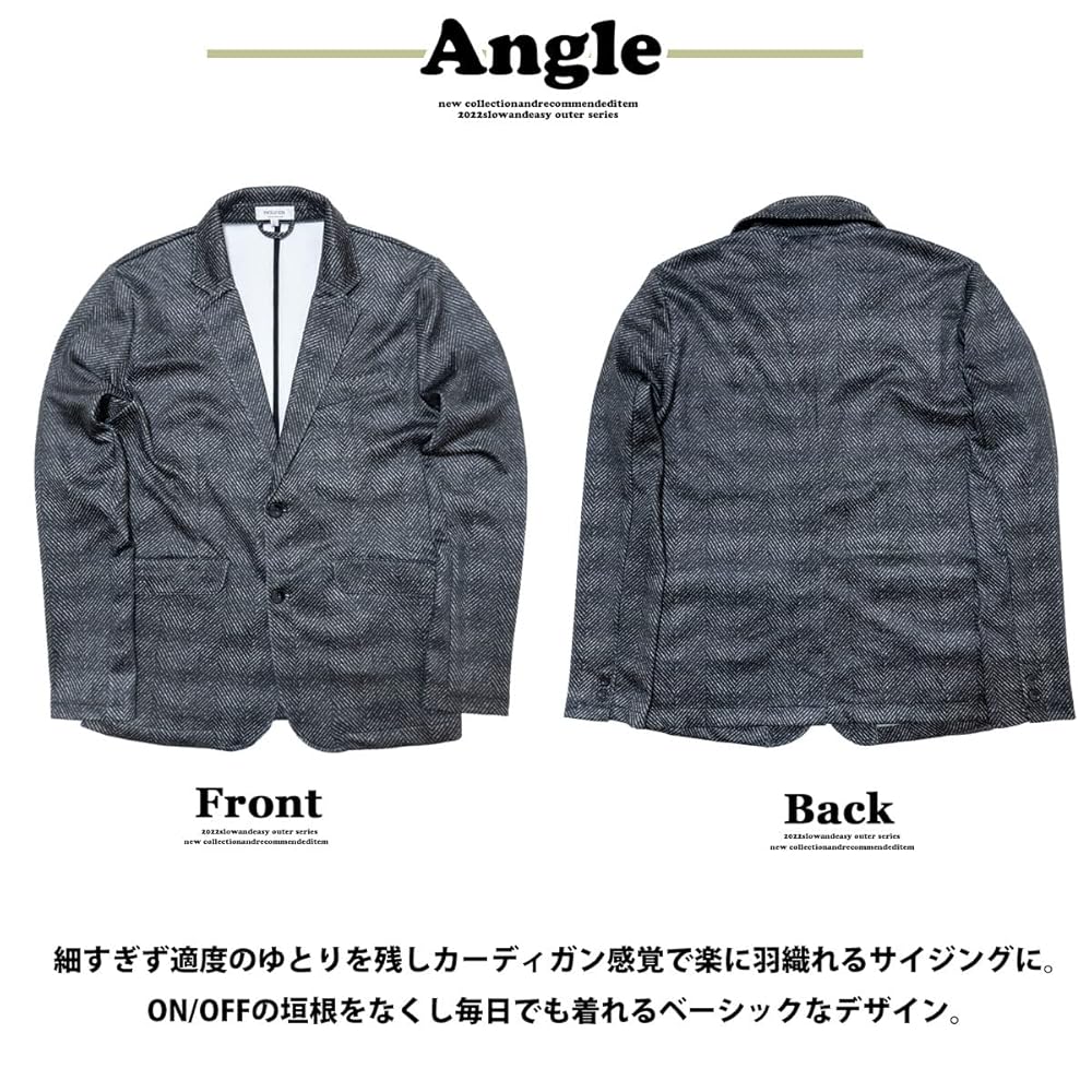 チルコロ テーラードジャケット ジャージ ストレッチ 総柄 伸縮 M チルコロ テーラードジャケット ジャージ ストレッチ 総柄 伸縮 M