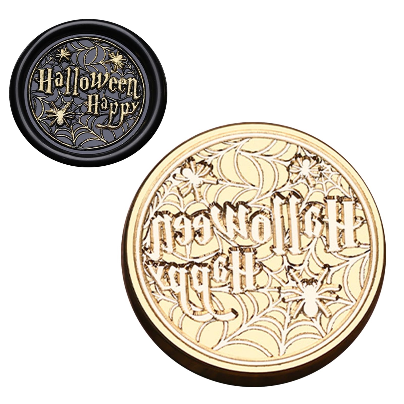 oringnat Halloween Series Waxed Seal Stamp Witch Sealing Waxed Stamp for Invitation Envelopes Cards Scrapbooking