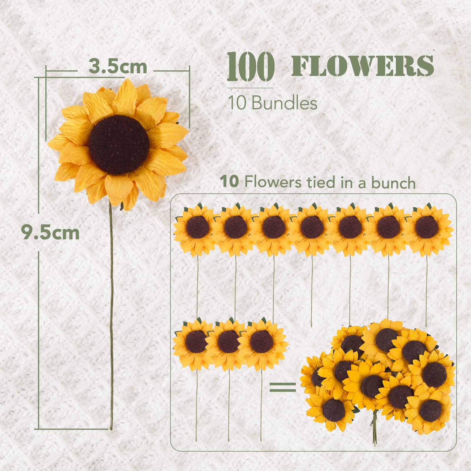 100 Mini Figure In Resina Bombo E Girasole - 5 Dimensioni Da 0,8 A 3 Cm - Per Decorazioni Fai Da Te, Scrapbooking E Torte - 4