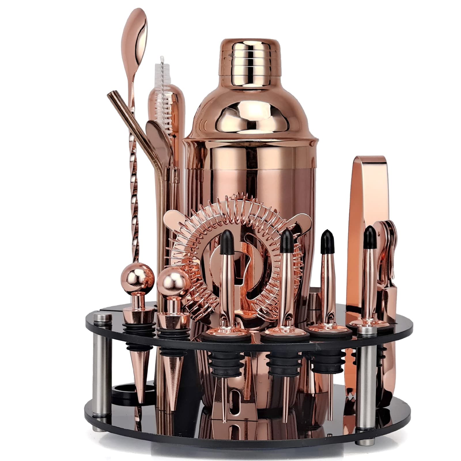 Hsioluted 20Pcs Cocktail Shaker Making Set Mixer Wine Shaker Home Drink Party Supplies Kit Bartender for Home Cocktail Making Set