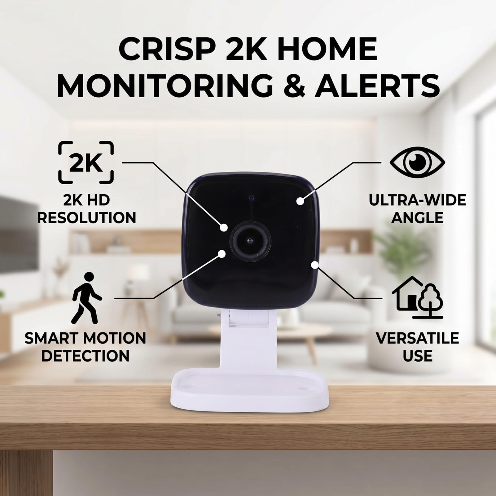 Rilevazione Movimento Telecamera 2K di Sicurezza Interna