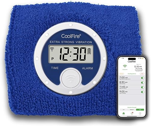 Coolfire - Reloj despertador vibratorio, pulsera de despertar silencioso, reloj despertador vibratorio para parejas, estudiantes, fácil de
