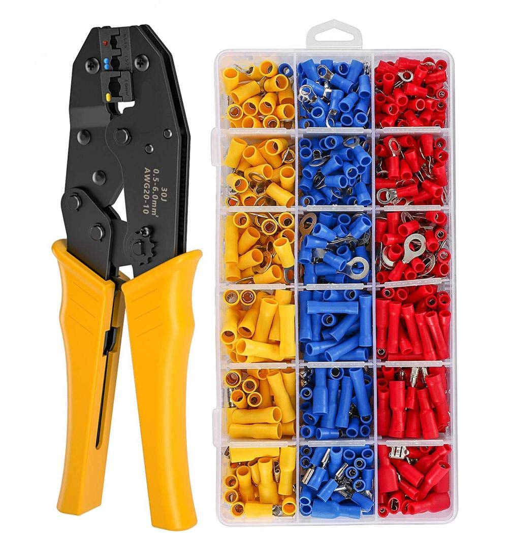 Borne de pince à dénuder 20-10 AWG et kit de bornes tubulaires pour câblage