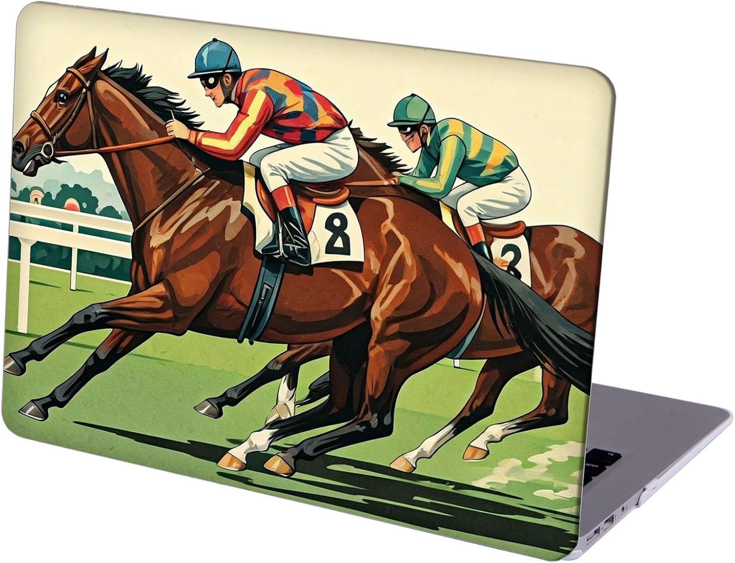 Compatible with MacBook Neo 13-inch, Hard Shell Case with Keyboard Cover and Screen Protector (A3404 A18 Pro chip, 2026 Release) - Horse Racing MC22909