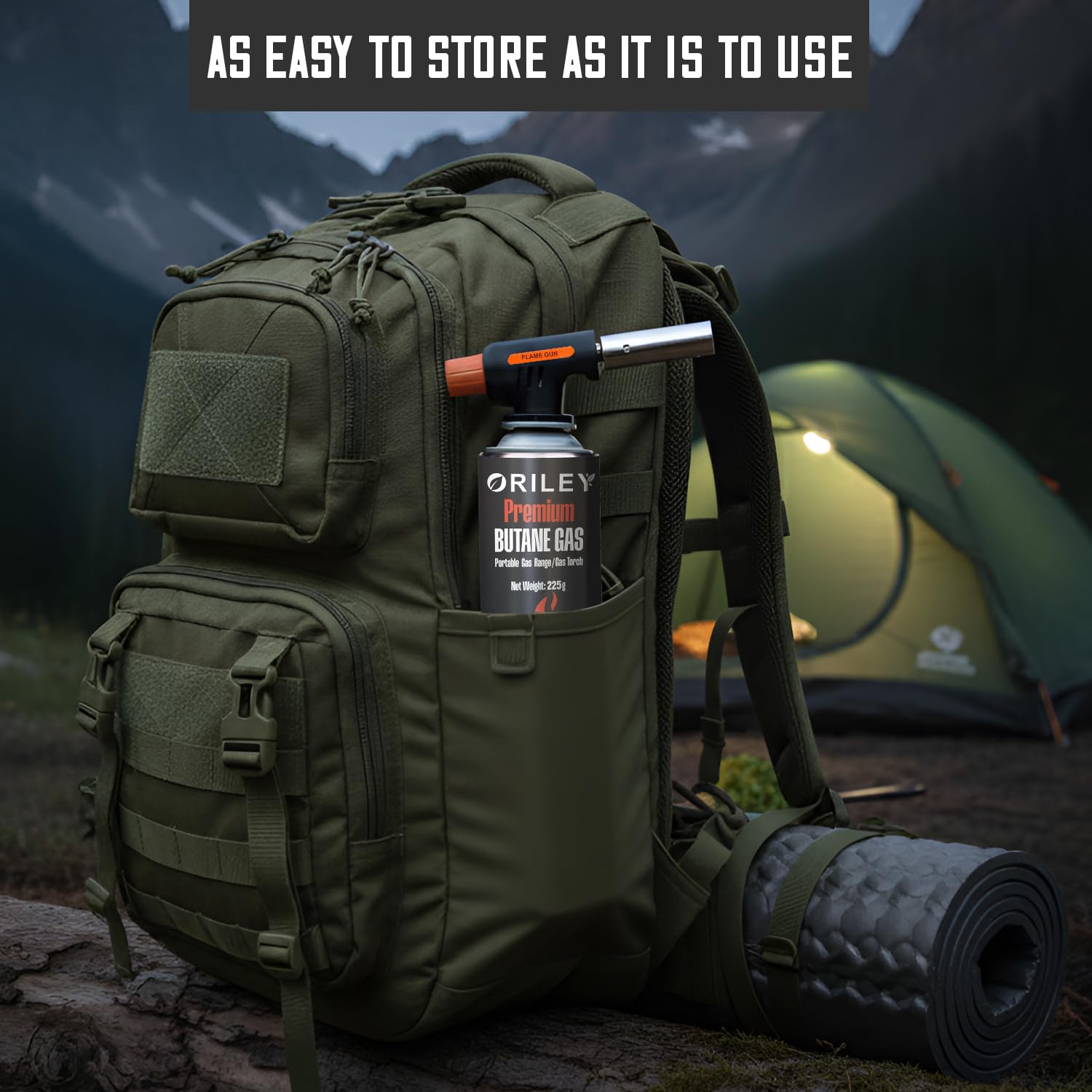 ORILEY 2 x 225g Butane Gas Canister Portable and High Pressure Refill Fuel Cartridges for Camping Stove Outdoor Cooking & Lighter Welding Torch Fogging Machine (Pack of 2) 3