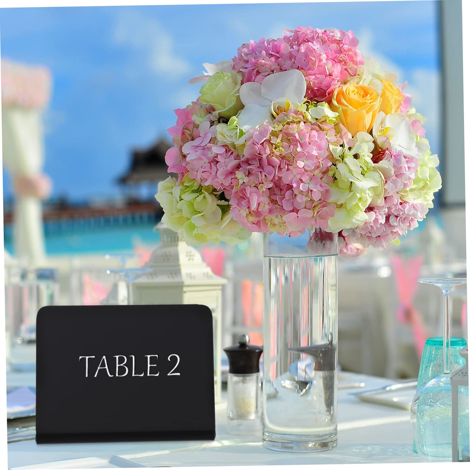 MAGICLULU 6 Set Lavagna Acrilica Piccola Per Matrimonio Lavagna Per Messaggi Mini Lavagne Clip Per Cartello Decorazione Da Tavolo Etichette Per Mini 6 pezzi*6