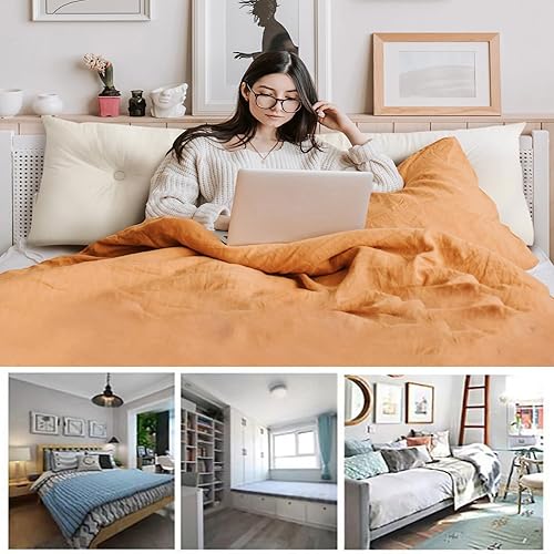 Miniatura 5 de Almohada de cabecera de café con cuña para cama de descanso, almohada de lectura, almohadas triangulares de cuña, almohada de cuña para cabecero