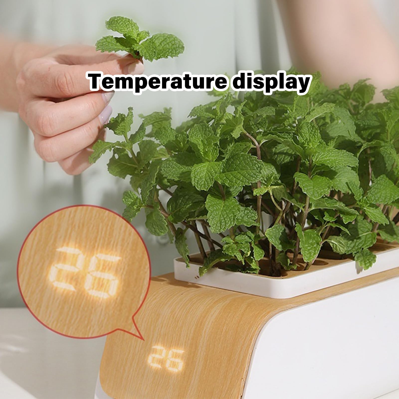 Casa Irrigazione automatica Sistemi da giardino intelligenti Lampada regolabile con ciclo di illuminazione automatico 16H e fioriera idroponica in lega di alluminio idroponica a doppio suolo