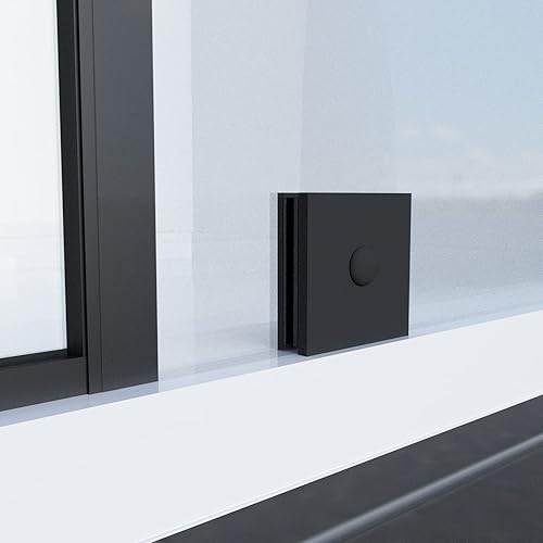 Miniatura 5 de CKB Paquete de 2 abrazaderas de vidrio de latón para vidrio de 516"-38" (0.315 in-0.394 in), negro mate, clips de vidrio de 2 x 2 pulgadas para