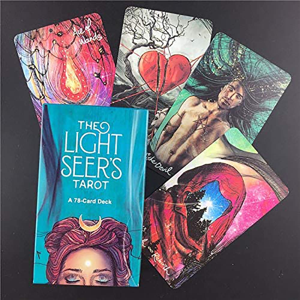 Rolhaa Tarot Cards Light Seer's Oracle 78 Card Deck for Family Deck