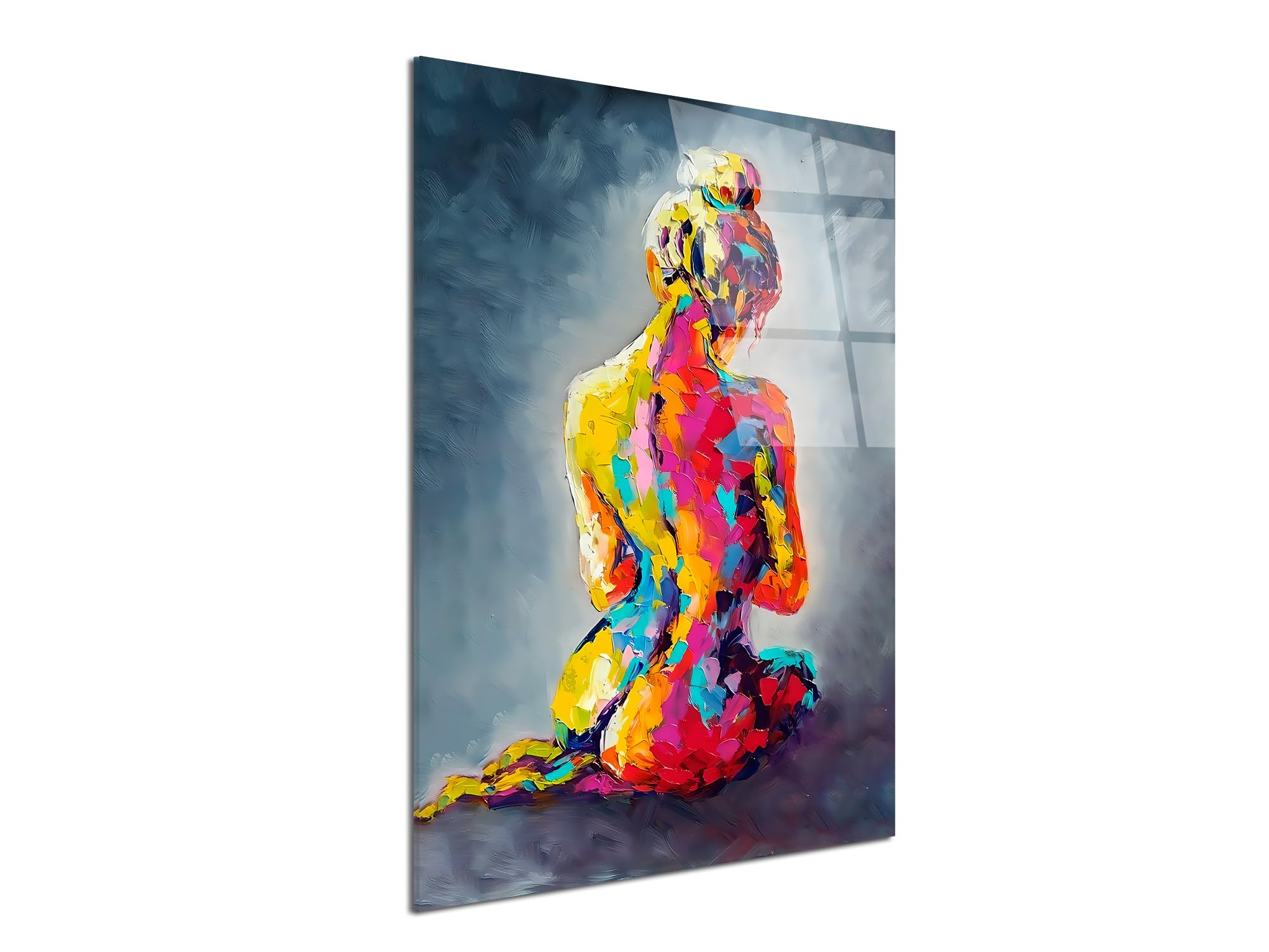 DECLINA – Tableau Design Silhouette Colorée – Décoration Murale Art Abstrait Premium – Impression HD Sur Verre Acrylique – Atelier Français