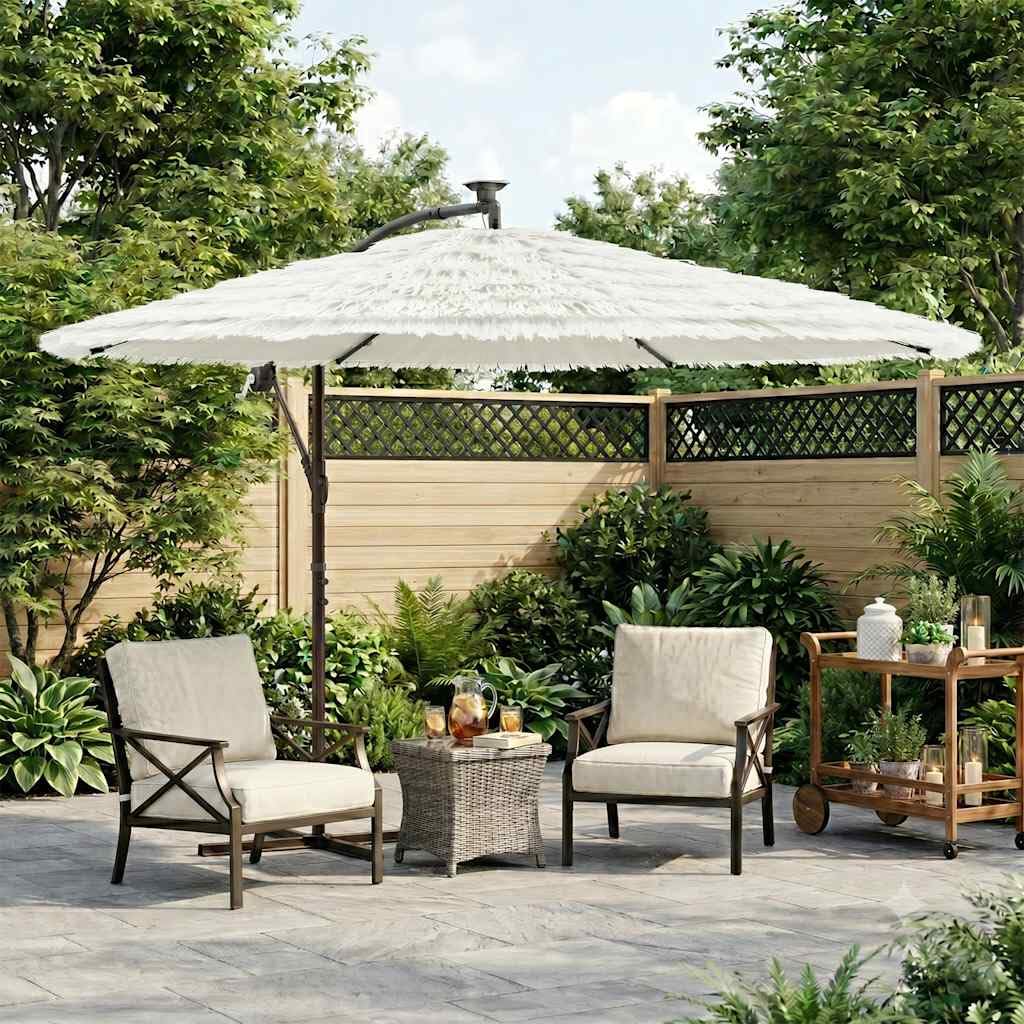 SYDE Ombrellone da giardino, marrone, 246 x 246 x 230 cm