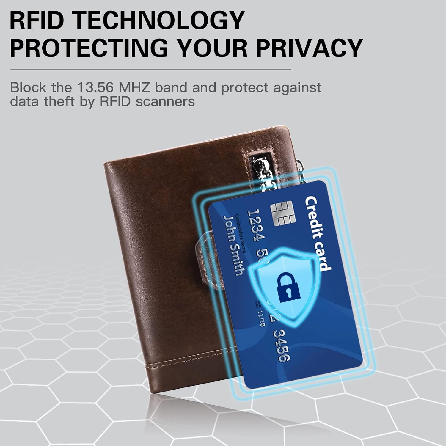 SENDEFN Portafoglio Uomo In Vera Pelle - Bi-Fold Con Blocco RFID, 15 Porta Carte, Portamonete - Foto 10