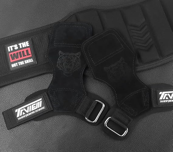 TAVIEW Wrist Straps for Weightlifting for Maximum Grip Support - Lifting Deadlift Strap & Weight Lifting Grips Gloves for Working Out Pull Up Deadlifting & Shrugs