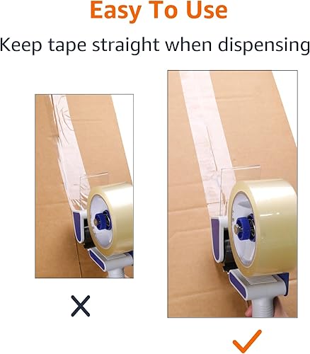 Miniatura 5 de Amazon Basics Pistola dispensadora de cinta de embalaje para cinta de embalaje de 1,88 pulgadas/núcleo de papel interno de 3 pulgadas