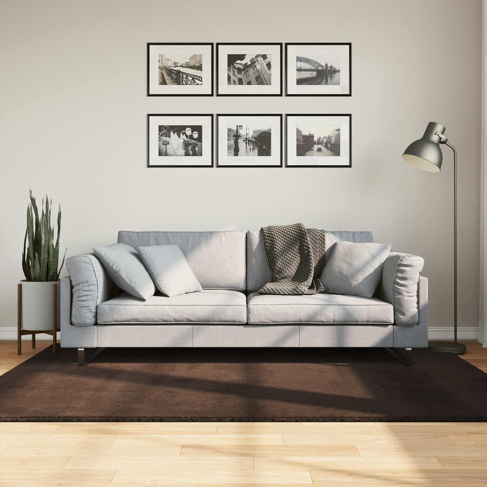 Tapis marron lavable fini les tapis qui glissent avec ce dossier antidérapant