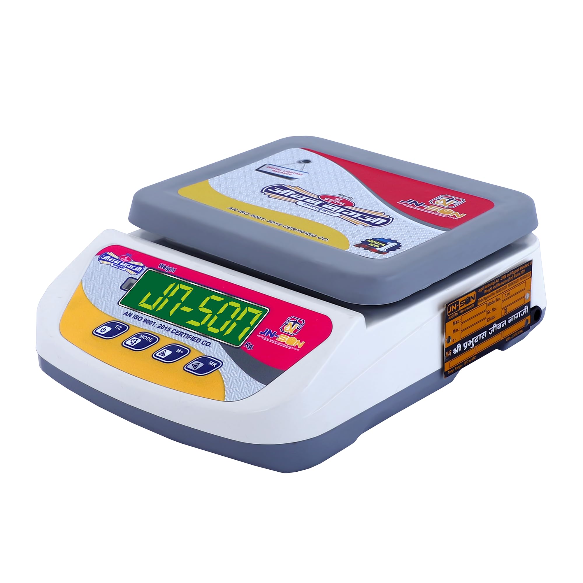 JN-SON 5-10 KG NEW VIRGO ABS F.B. 4 Volt with Battery Weighing machine weighing scale for shop and commercial purposes (4 Volt without Stamping)-image-11