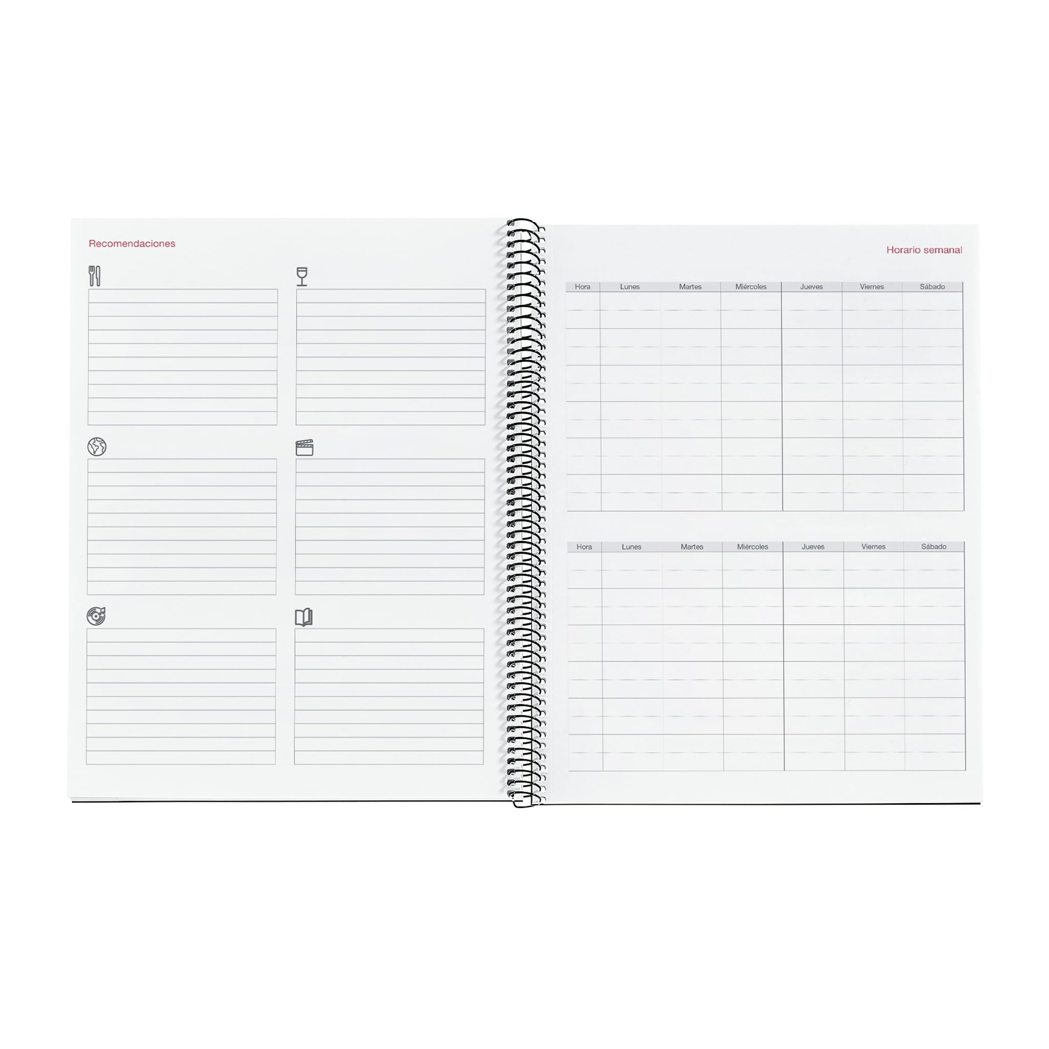 Miquelrius, Annual Planner 2024, Week Vertical View, Pro Size 210 x 270 mm (similar A4), Flexible Cover, Polypropylene - Image 3