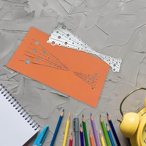 Miniatura 7 de DIY Scrapbooking Artist - Troqueles de corte de metal con burbujas para sombrero de graduación, troqueles de cortina de línea, plantillas