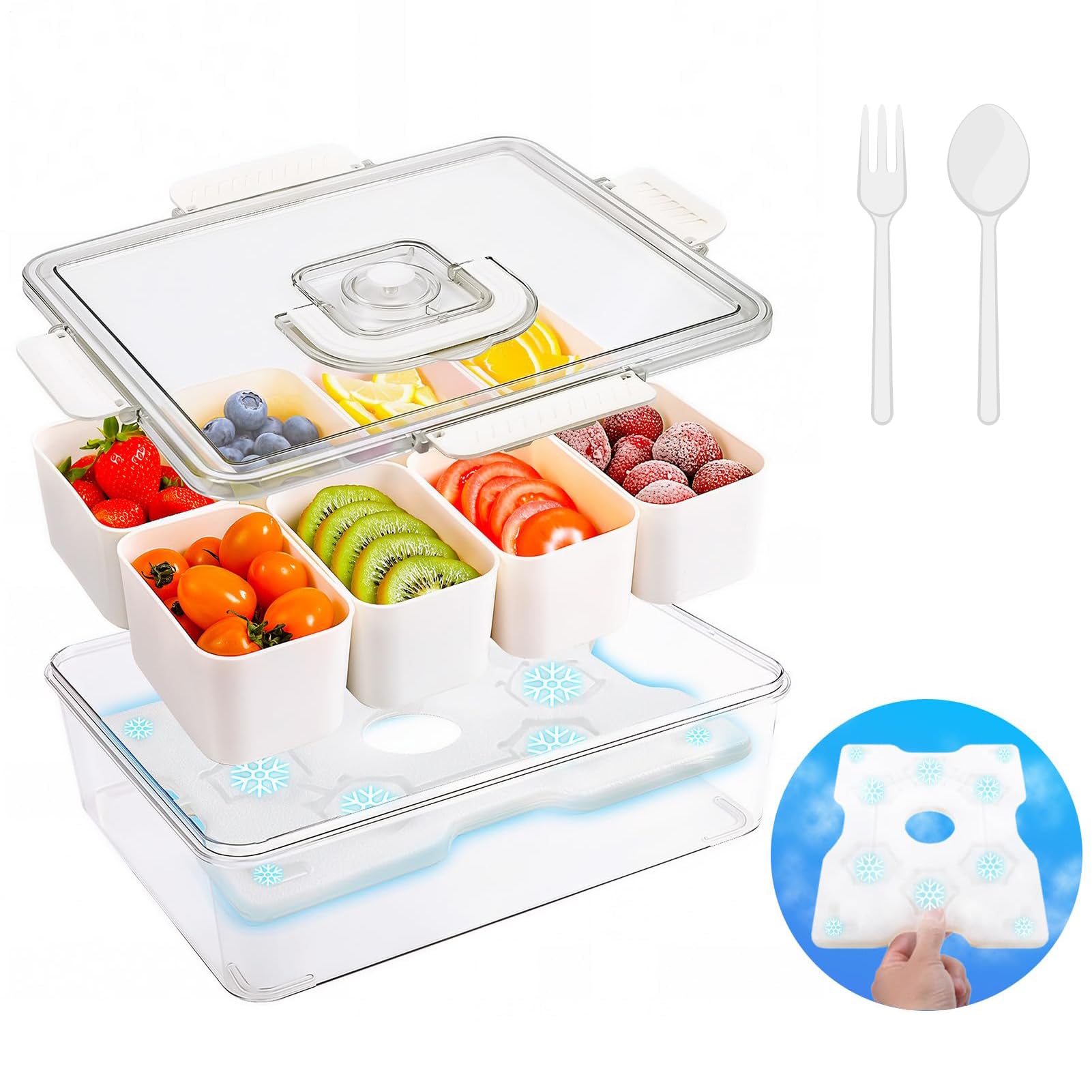 Snack-Box Kühlende Reise-Wurst & Käse-Box Mit Deckel