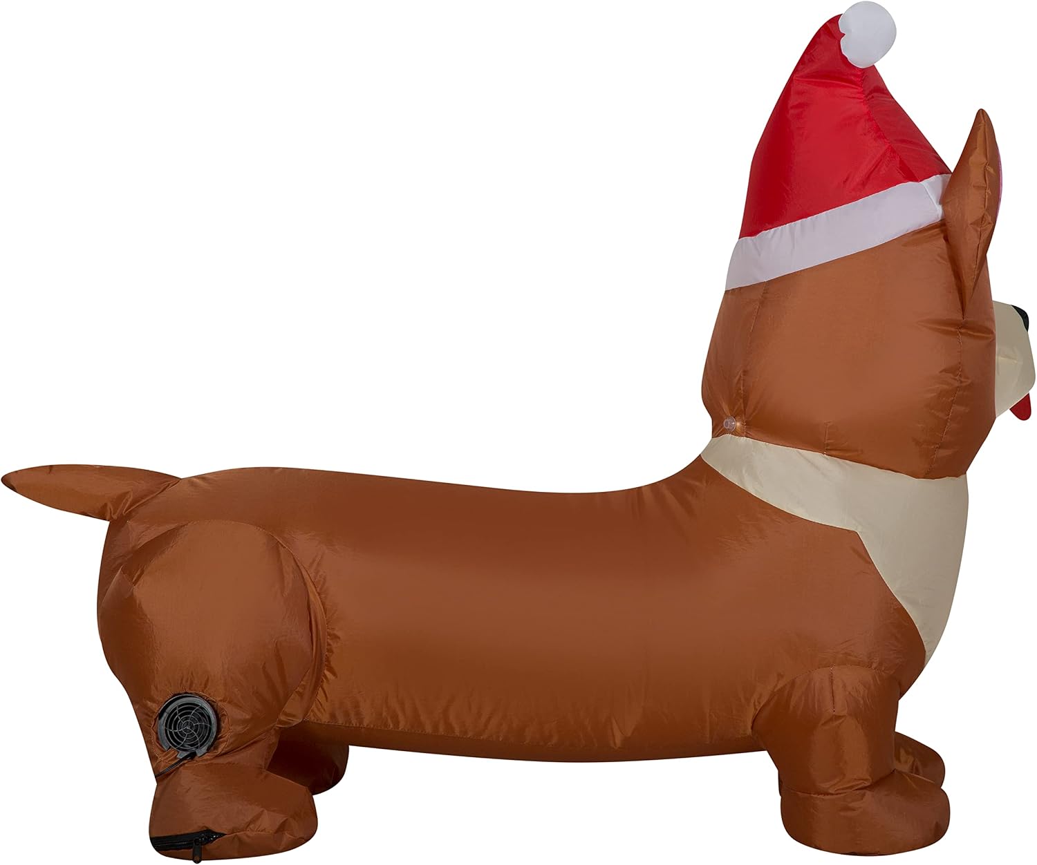 Gemmy Christmas Airblown Inflatable Corgi Dog, 2.5 ft Tall, Brown