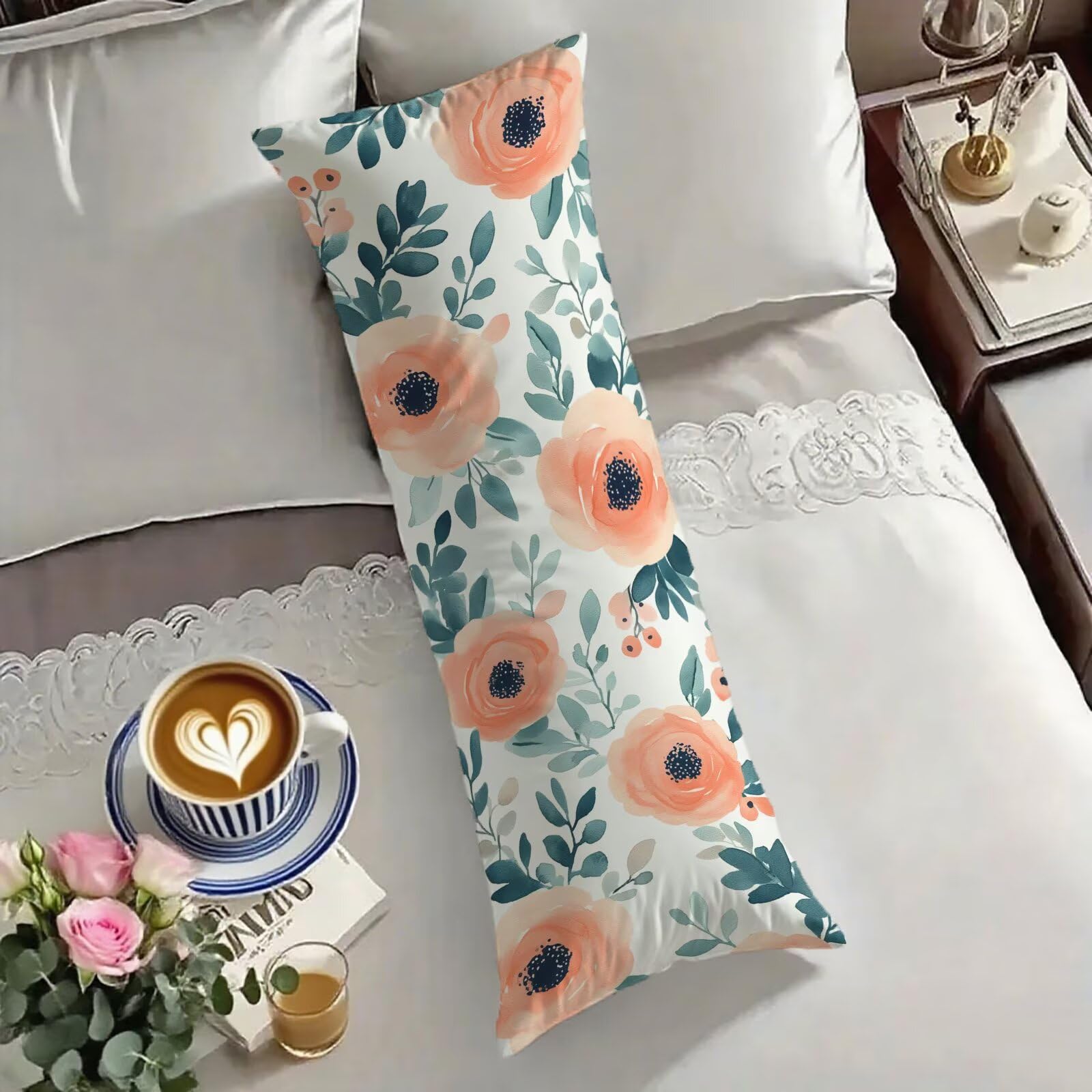 Housse traversin 40x120 cm à fermeture éclair contre les polochons qui glissent