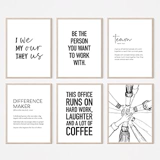 Office Inspirational Wall Art Motivational Quotes Canvas Wall Decor Team Work Wall Art Teamwork Office Pictures Inspirational Motivational Posters Teamwork Quotes Prints 8x10 Inch Unframed Set of 6