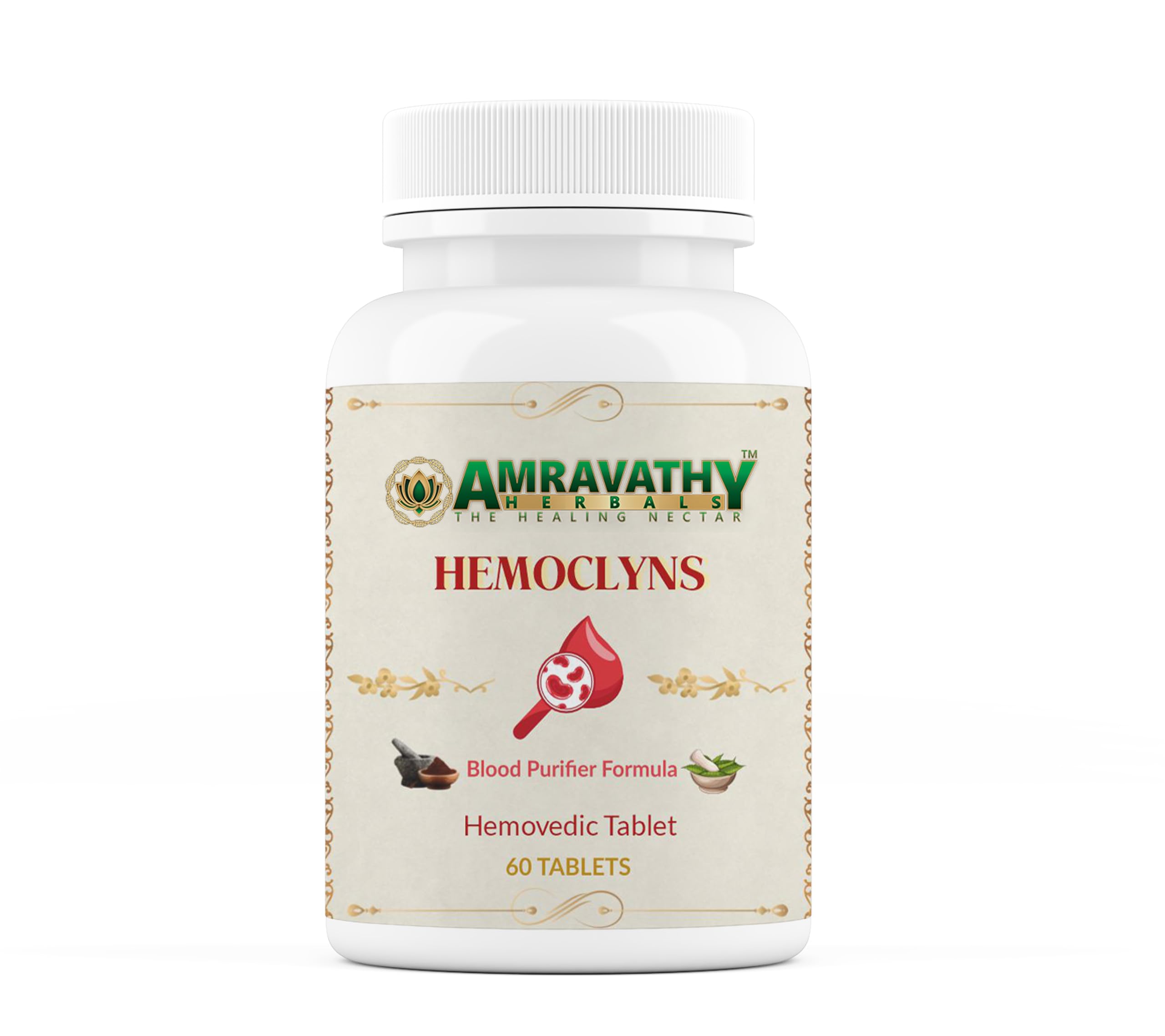 Hemoclyns Ayurvedic Tablets | Herbal Blood Purifier Formula with Neem, Manjistha & Triphala | Supports Skin Clarity & Internal Balance | 60 Tablets-image-32
