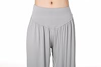 Vista 5 de Pantalones de algodón para mujer, elásticos, suaves, para yoga, deportes Gris