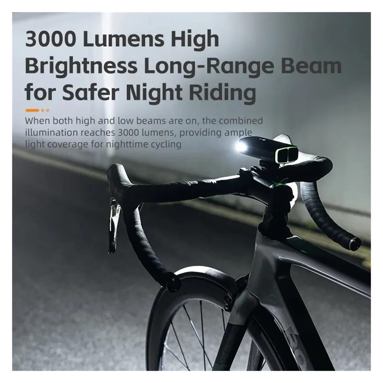 1 luz Delantera for Bicicleta de 3000 lúmenes.