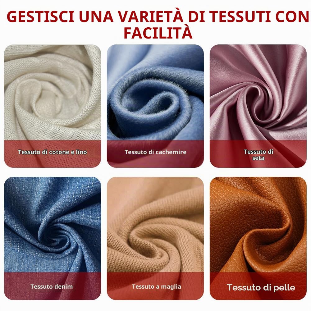 728 Macchina da Cucire Elettrica Portatile con 14 Punti di Cucitura, Con Tavolo Di Estensione Per Vestiti, Luce A LED, Accessori Per Cucire, Adatta per Vestiti, Tende in Tessuto