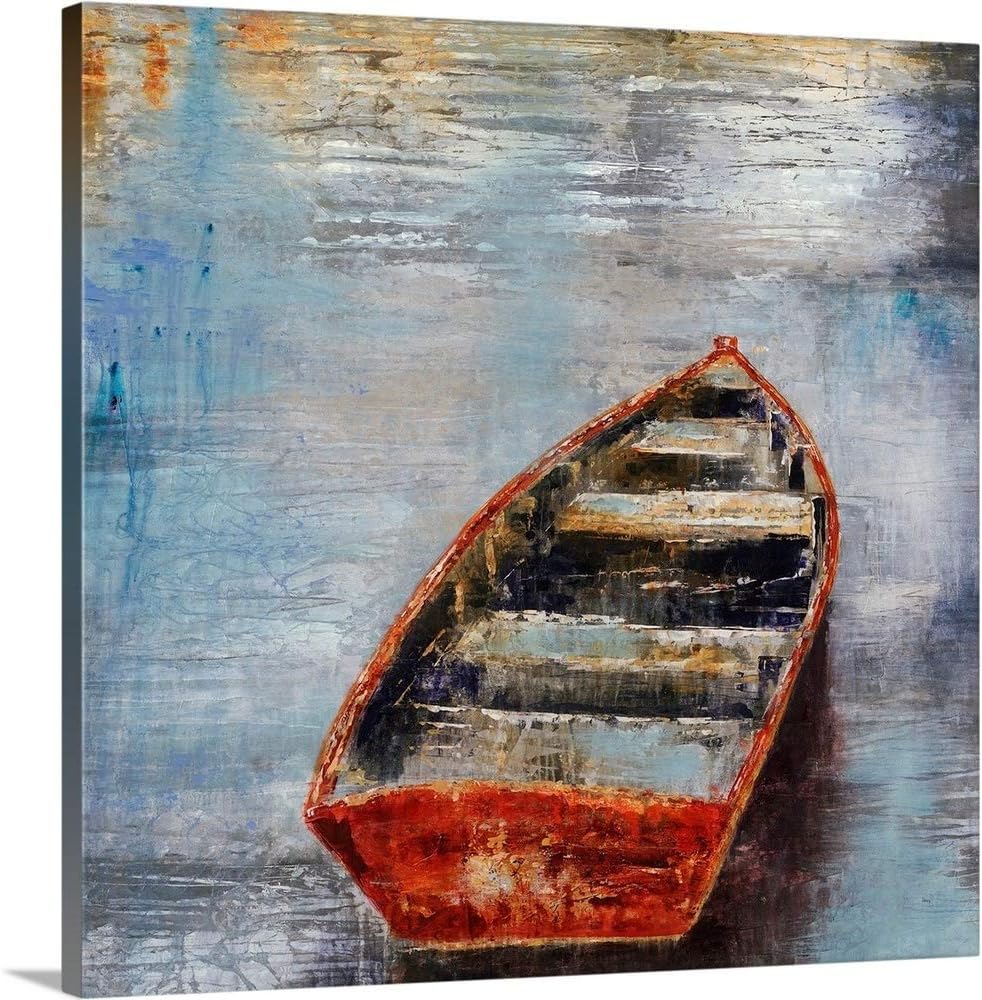 CANVAS ON DEMAND The Row Boat Canvas Wall Art Print by Alexys Henry, Contemporary, Fine Art, Home Decor, Artwork,10" x10in