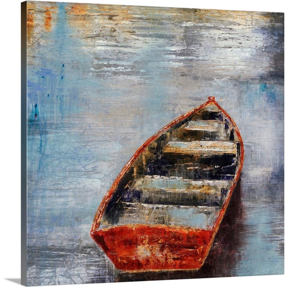 CANVAS ON DEMAND The Row Boat Canvas Wall Art Print by Alexys Henry Contemporary Fine Art Home Decor