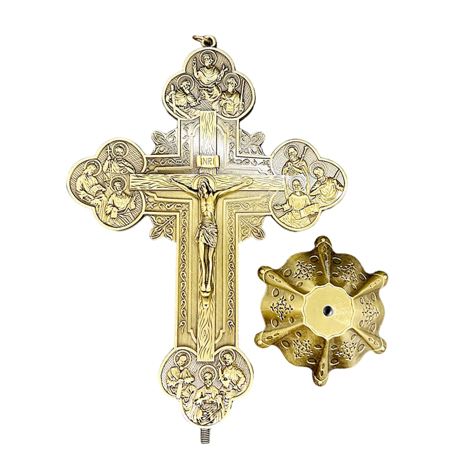 Tsophreniq Stylish Metal Tabletop Cross Sculpture for Art Collectors and Fashion Enthusiasts Collectors Standing