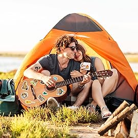 Cool Camping Adhesive Stickers 670 Counts Adventure Hiking Stickers for Adults Birthday Invitations Decorations Party Goodie Gifts Bags Decor School Game Class Rewards Water Bottle Sticker