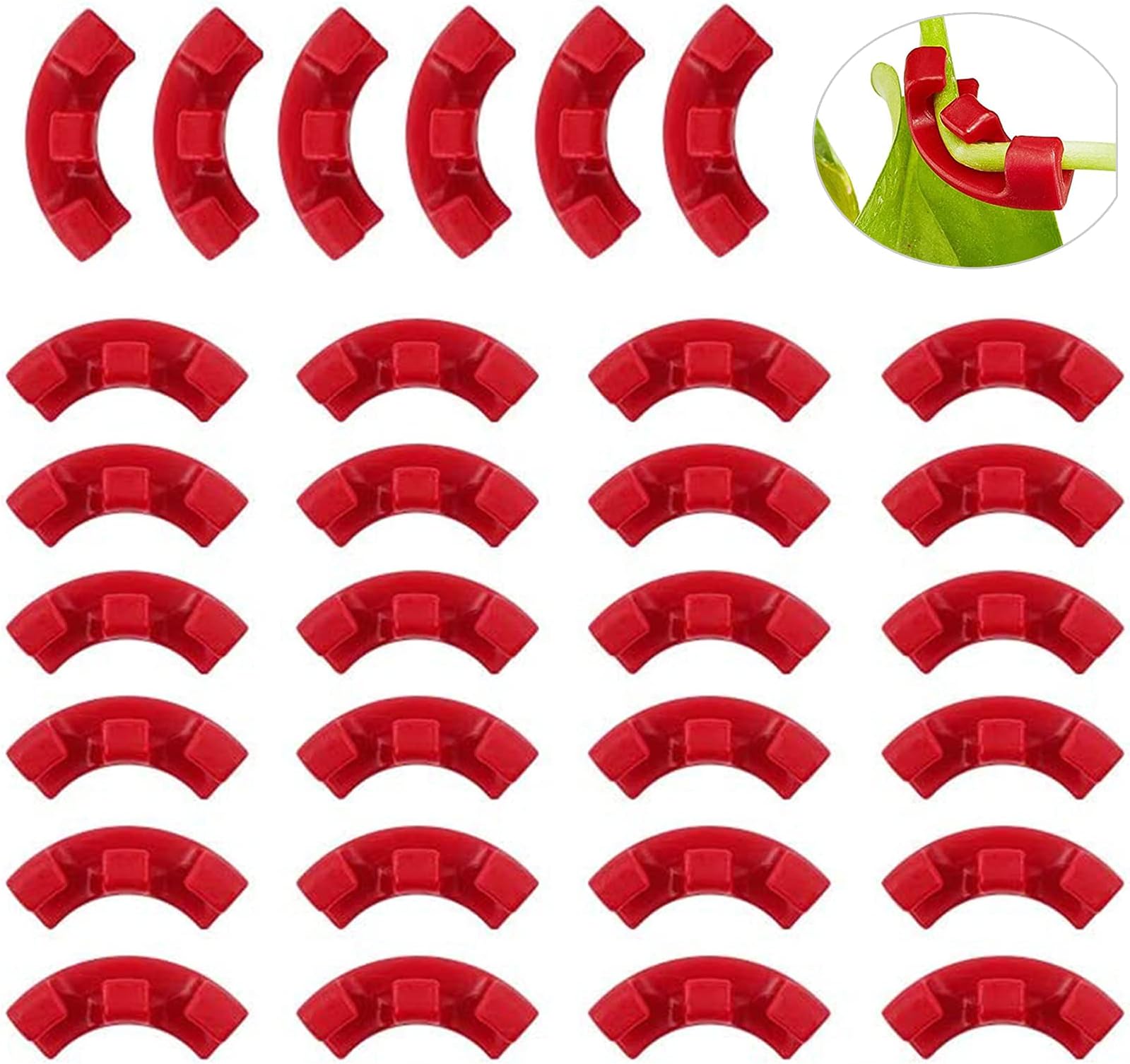 100 Stück Pflanzenbieger Set - Rot & Grün Für Garten & Gewächshaus